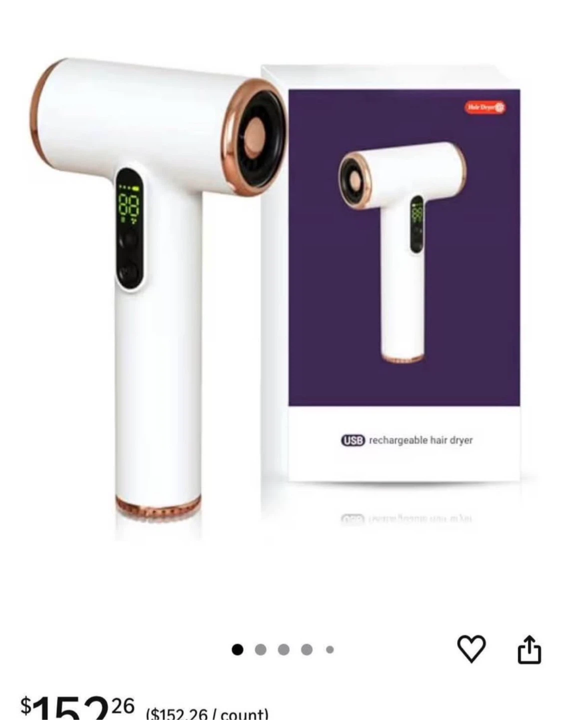 USB Rechargeable Portable Hair Dryer - photo 4