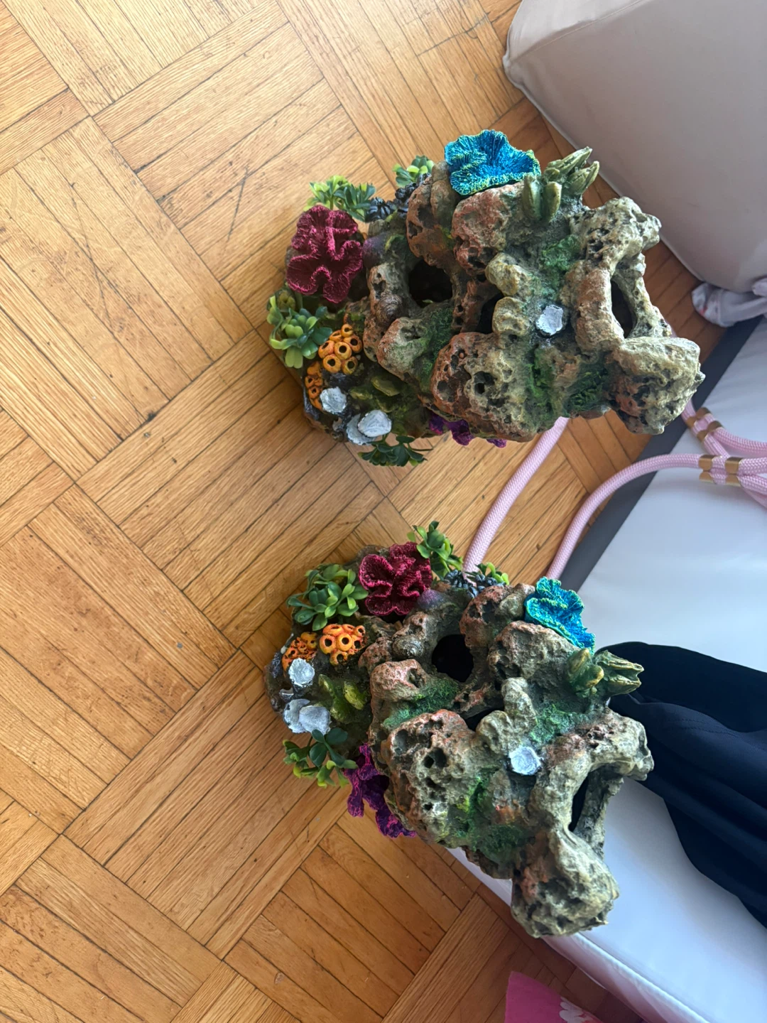 Top Fin Coral & Plant Rocky Aquarium Ornament (Set of 2)