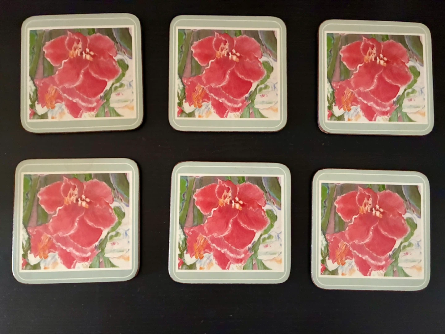 Set of 6 Floral Coasters