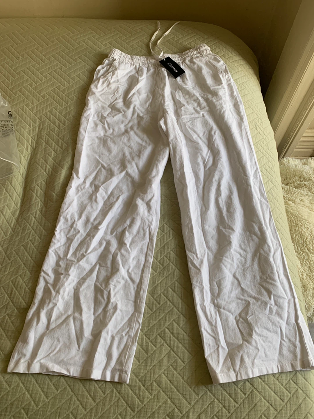 Chartou Collection White Wide Leg Pants