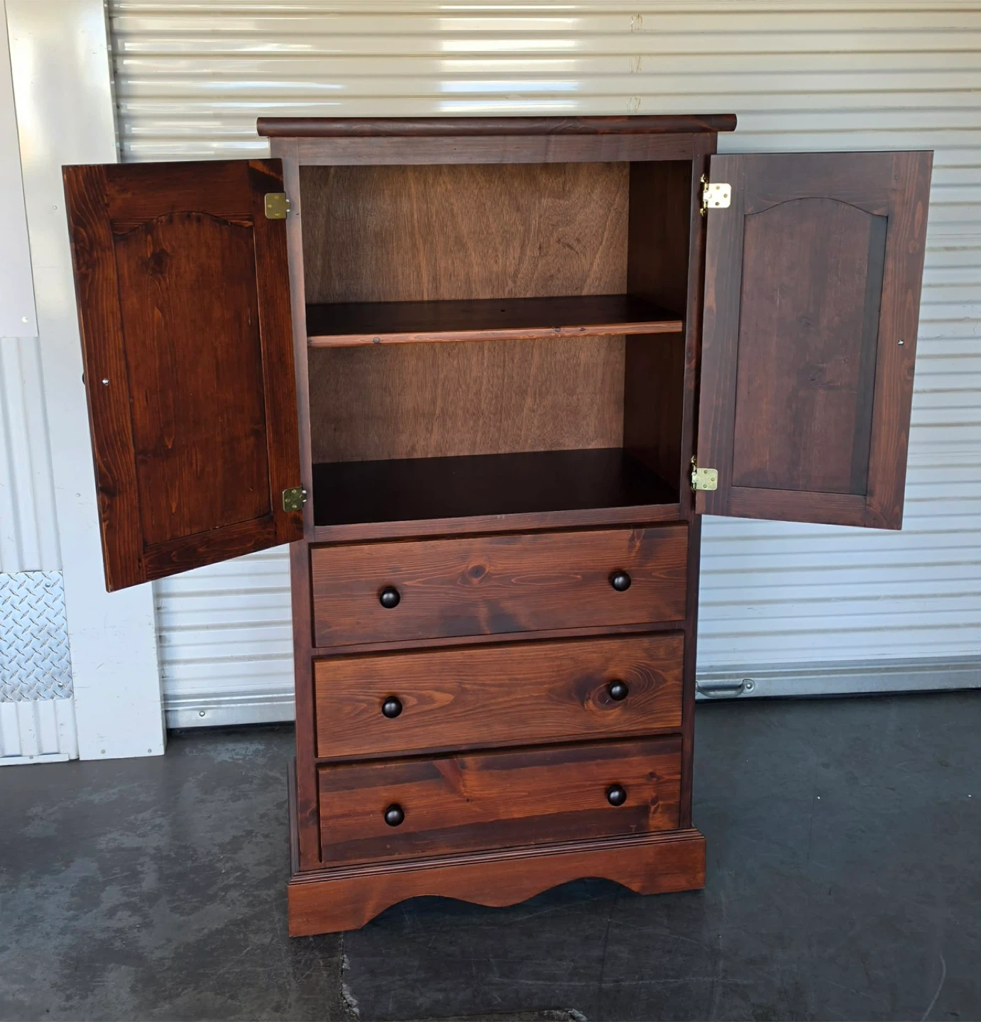 Solid pine 3 drawer wardrobe dresser - photo 3