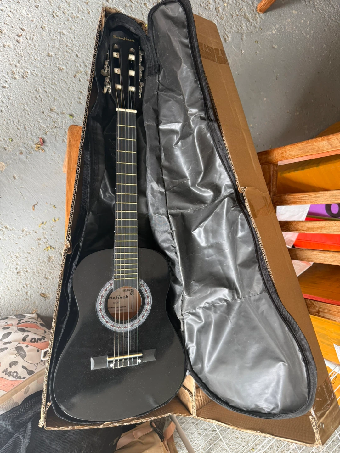 Roselinch Nylon Strings Guitar (30") Black