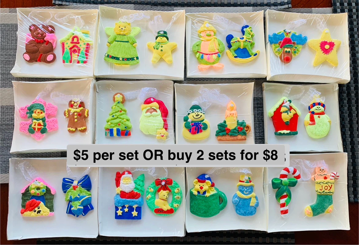 NEW Christmas Ornaments hand-painted w/ FREE gift