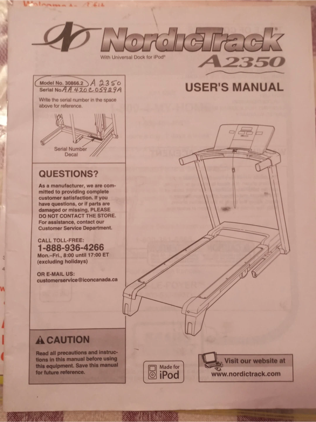 NordicTrack A2350 Treadmill - photo 2