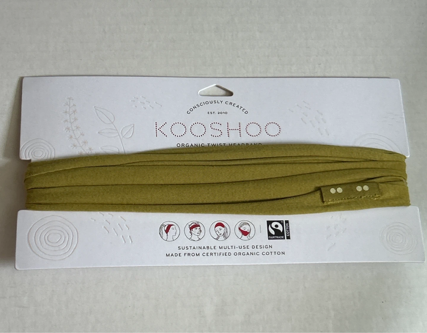 KOOSHOO Organic Twist Headband - Willow Green