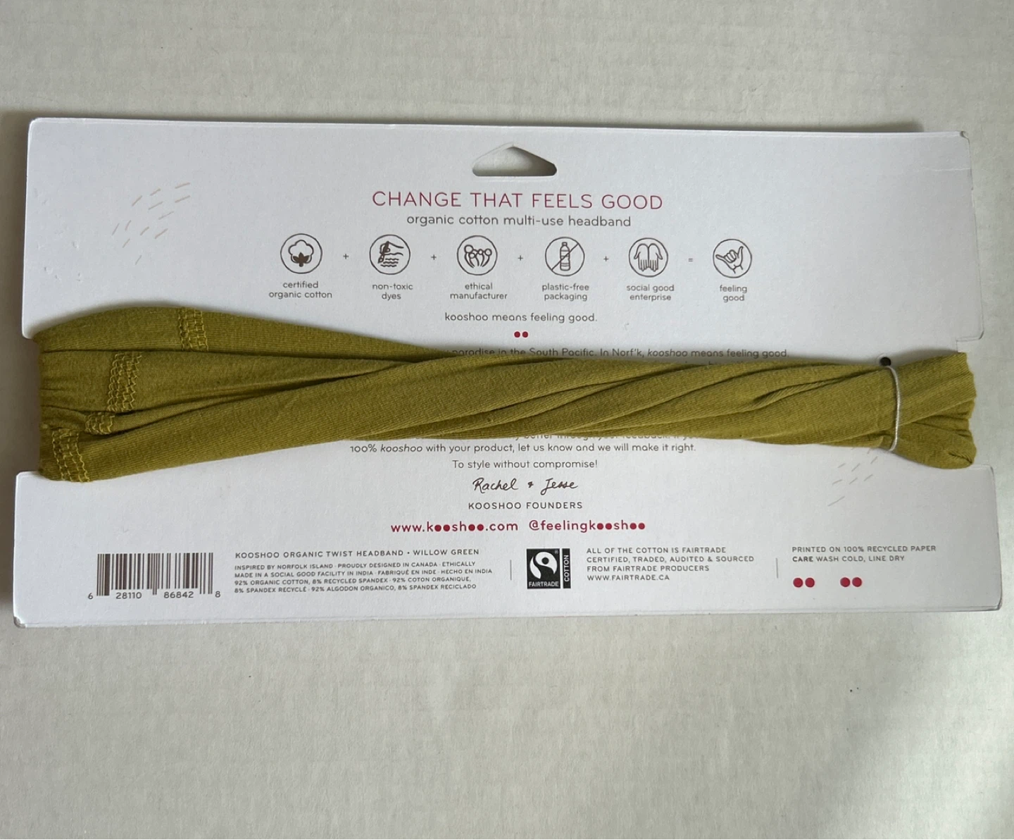KOOSHOO Organic Twist Headband - Willow Green - photo 3