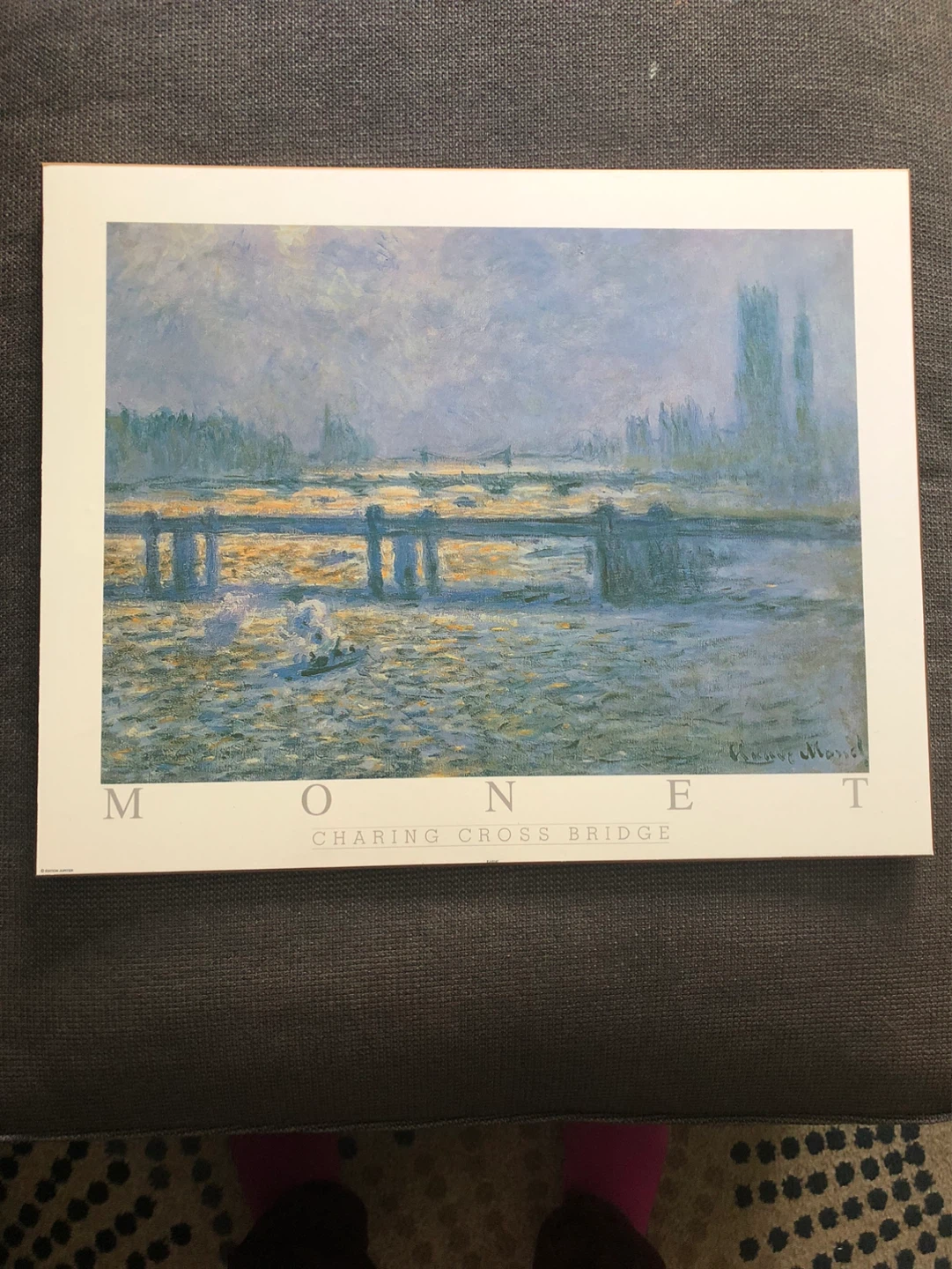 Monet Charing Cross Bridge Art Print