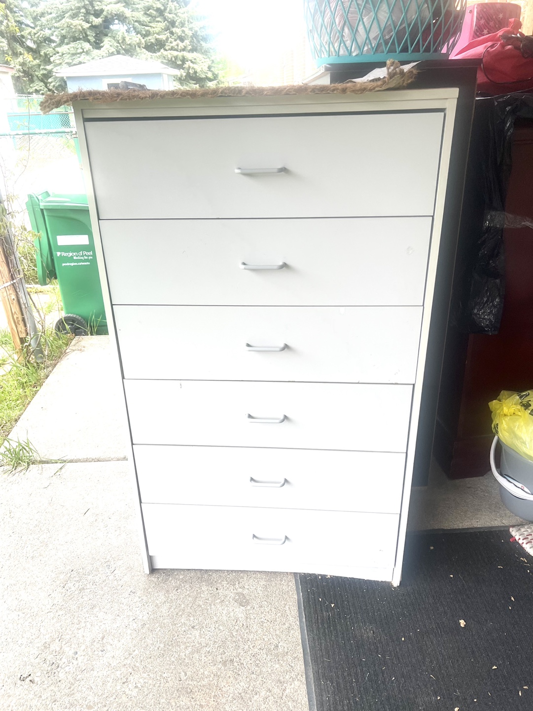 Tall boy White 6-Drawer Chest - photo 2