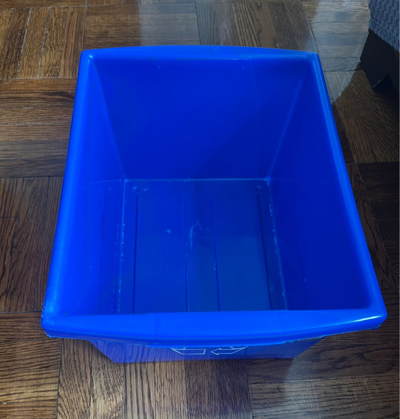 15 lt. Blue Plastic Recycling Bin - photo 3