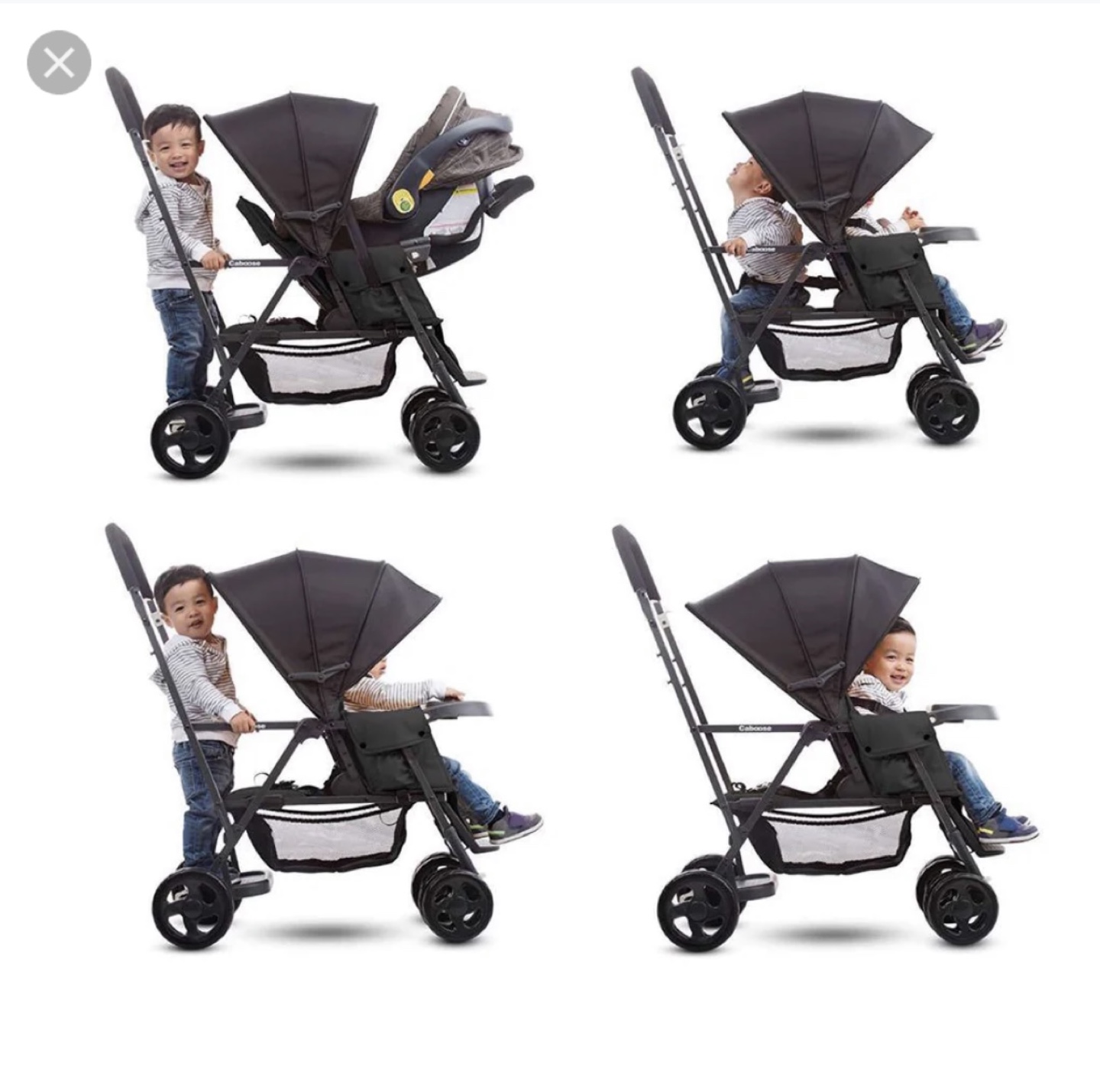 Joovy Caboose Sit and Stand Tandem Double Stroller