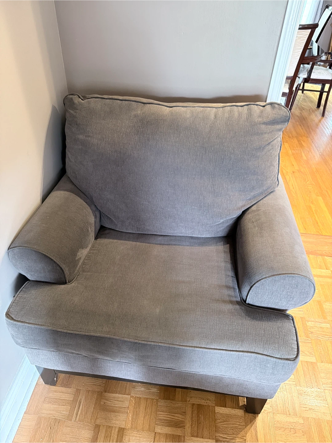 3 pieces Grey Sectional Sofa