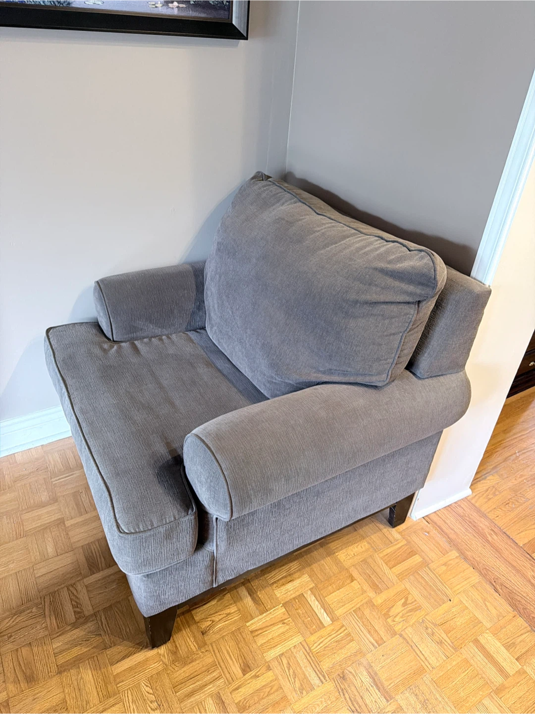 3 pieces Grey Sectional Sofa - photo 2