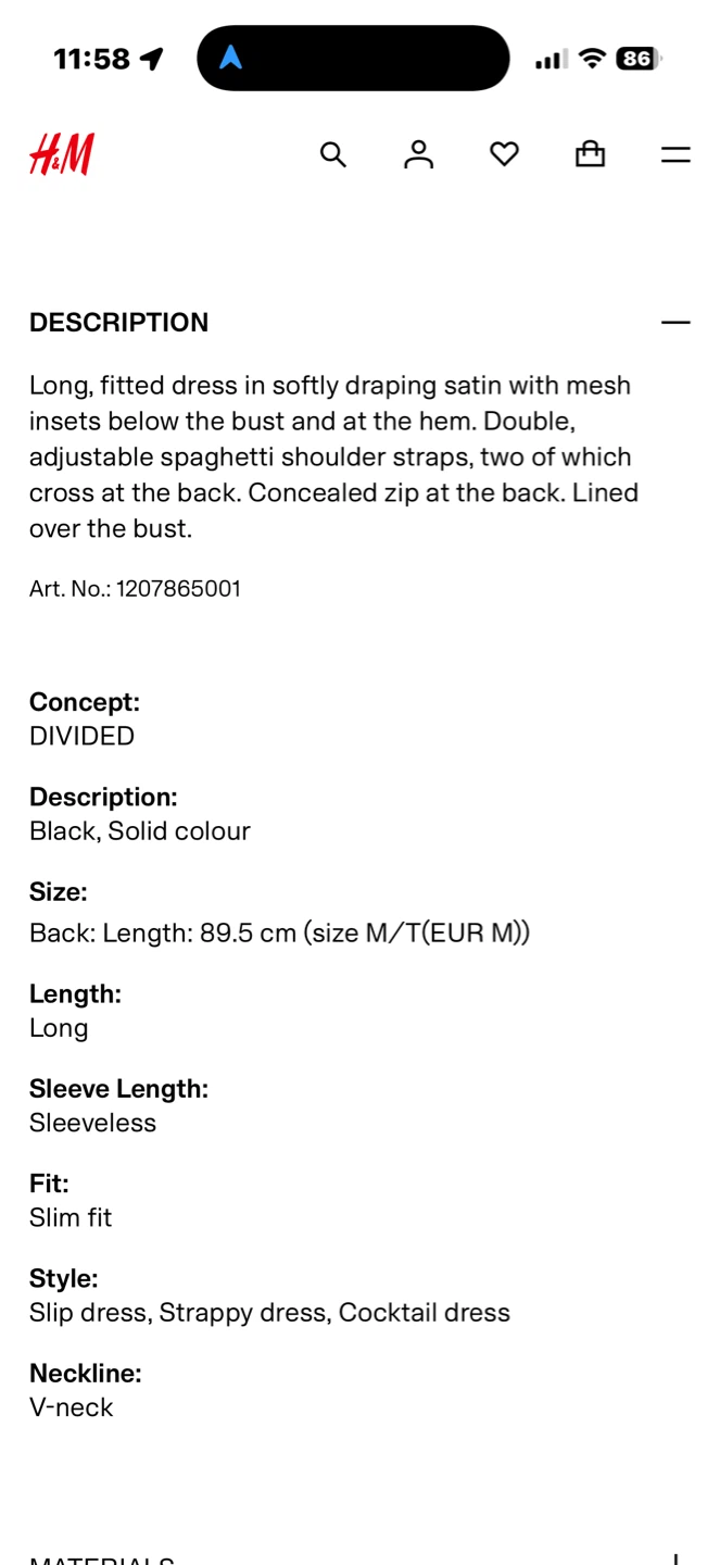 H&M Black Satin Slip Dress - photo 5