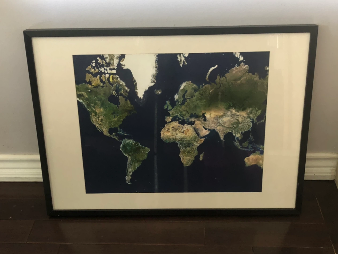 Framed World Map Wall Art