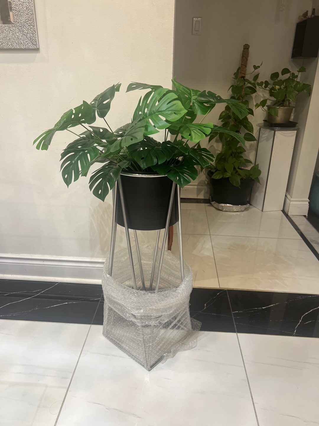 Planter in Black Pot Stand