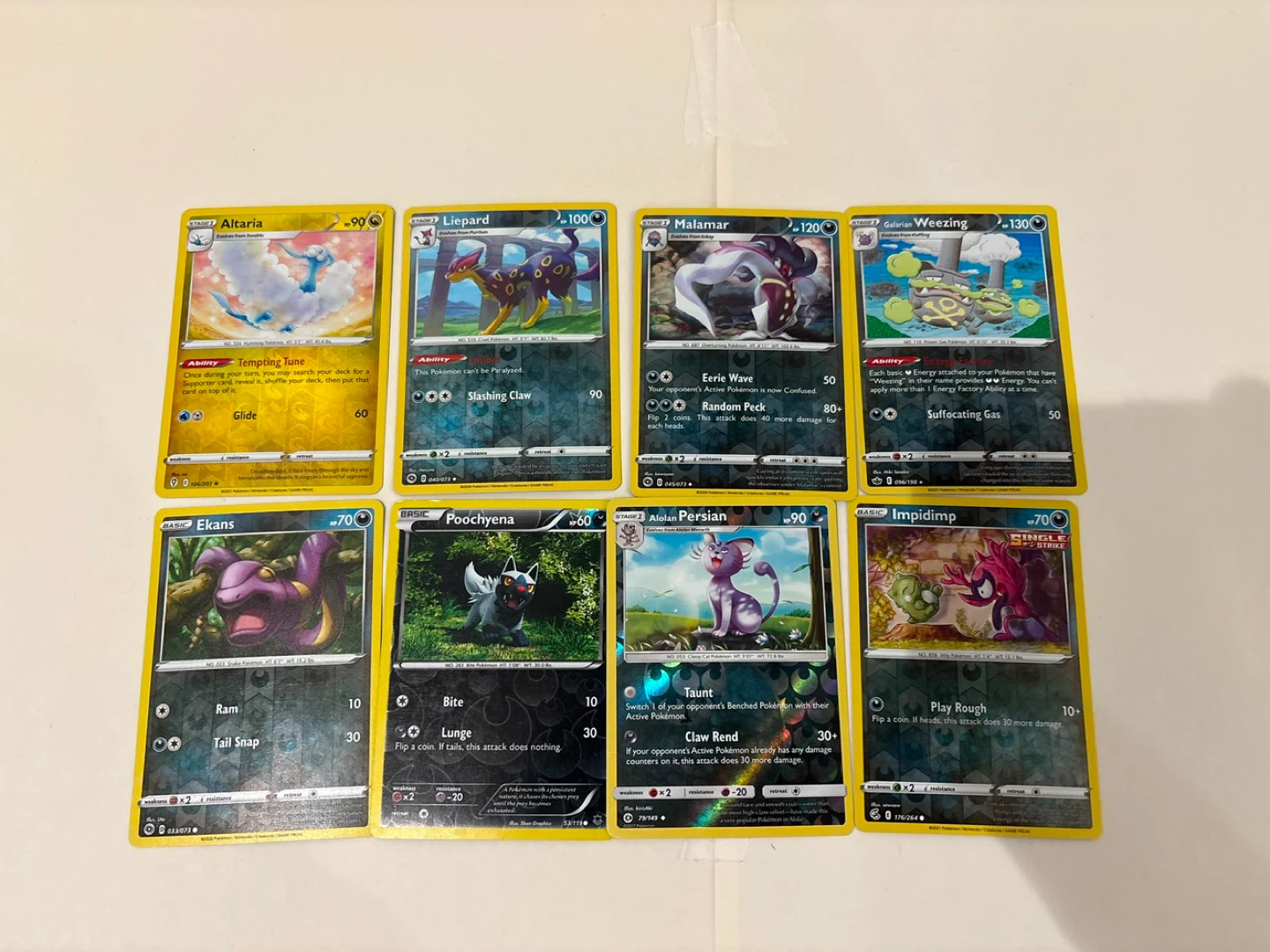 Random Pokemon holographic/ reverse holographic cards