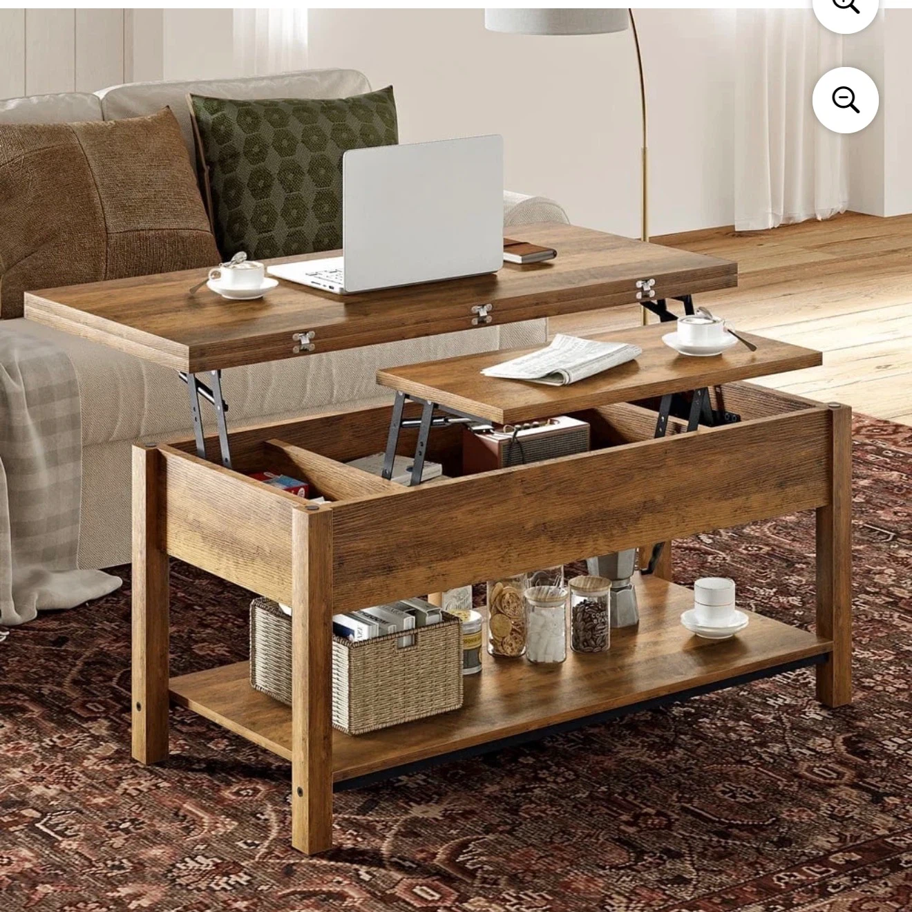 Lift Top Coffee Table with Storage - photo 2