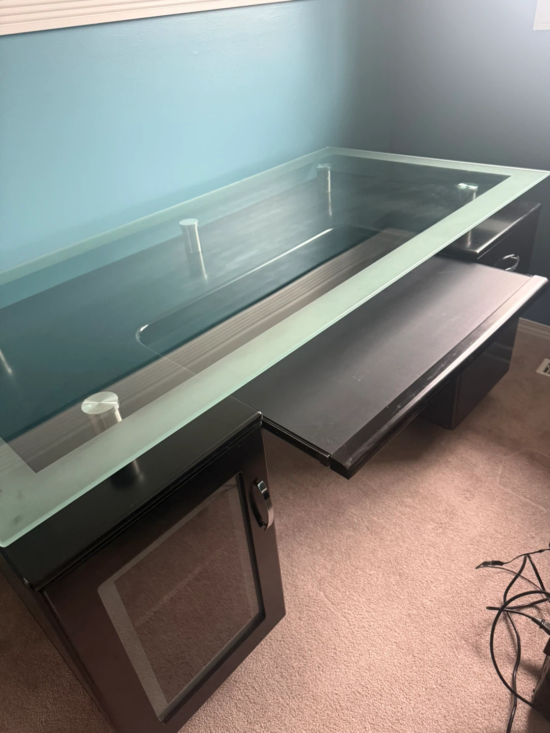 Glass Top Desk - photo 2