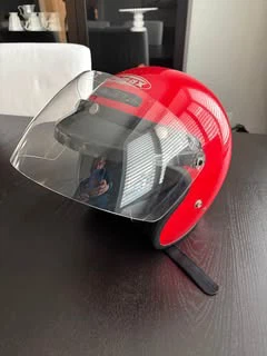 GMAX Red Motorcycle Helmet DOT