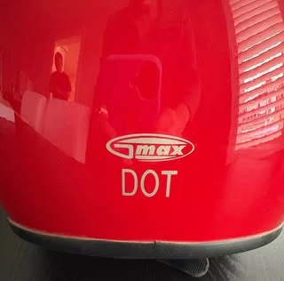 GMAX Red Motorcycle Helmet DOT - photo 3