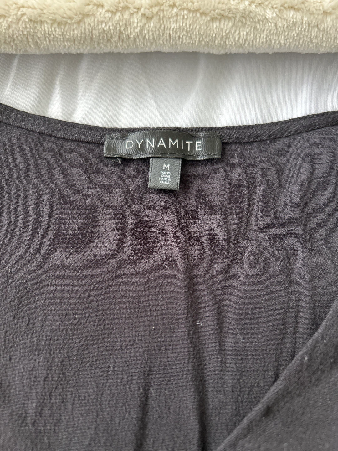 Dynamite Black V-Neck Button-Up Blouse - photo 2
