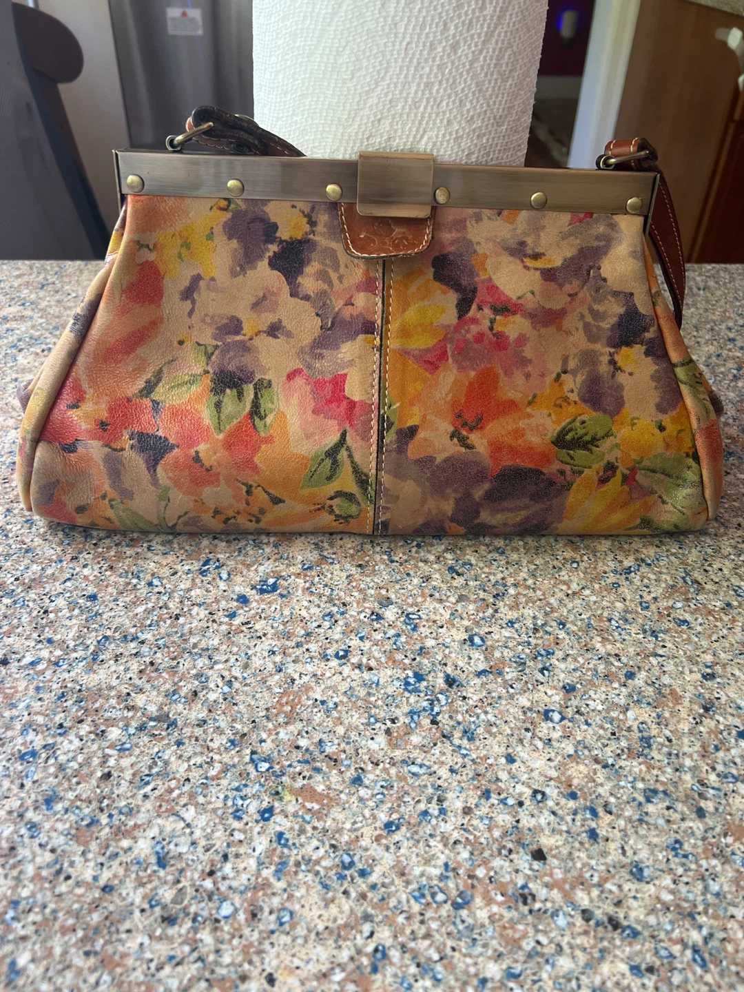 Patricia Nash Floral Leather Clutch/Shoulder Bag - photo 5