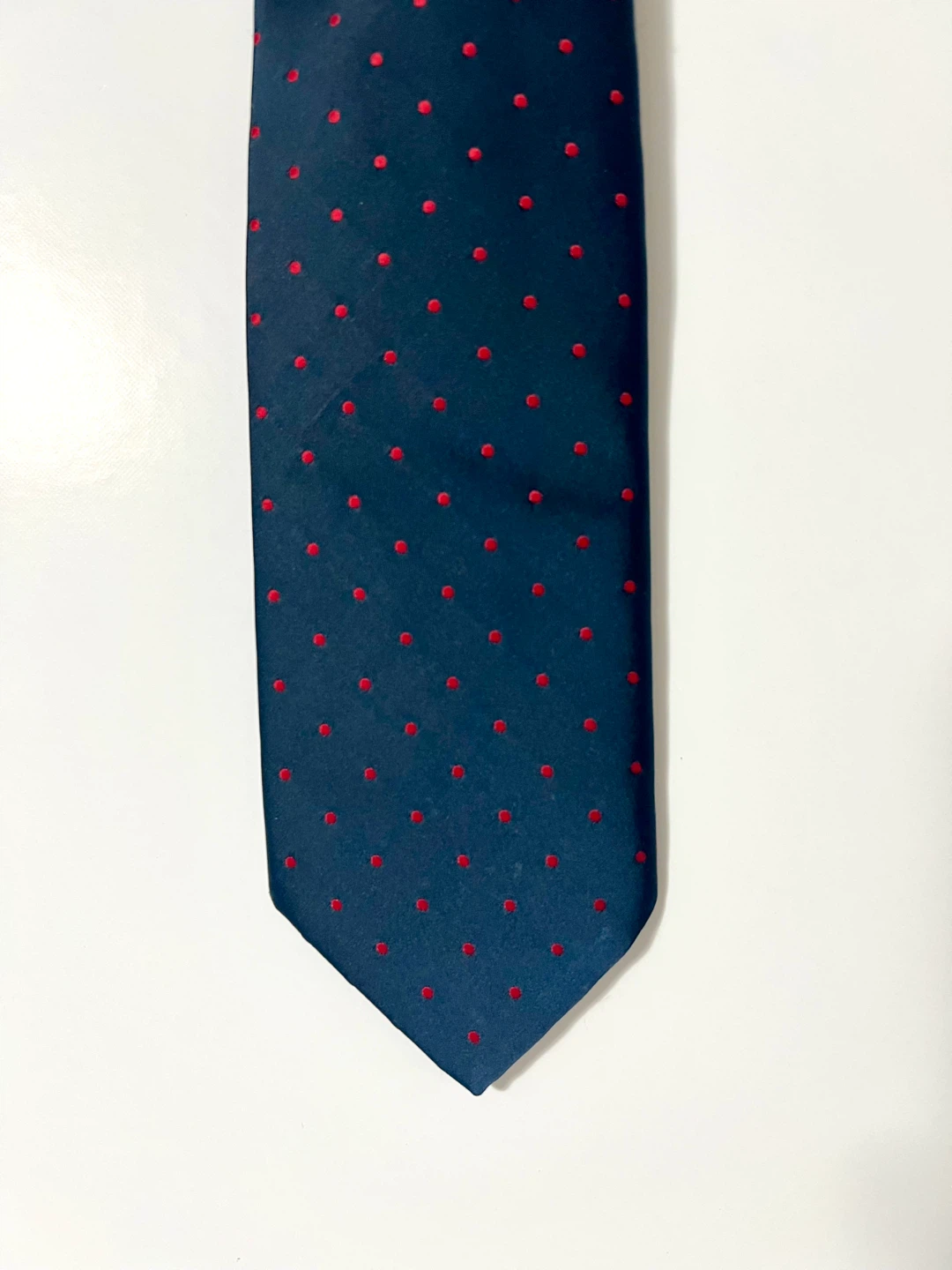 Vintage COUTURE by Abbey Navy Blue Polka Dot Tie - photo 2