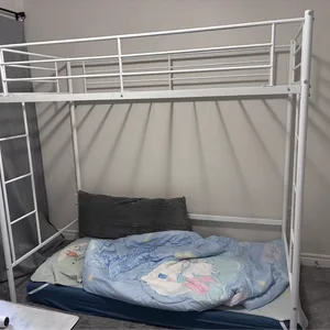 White Metal Bunk Bed Frame