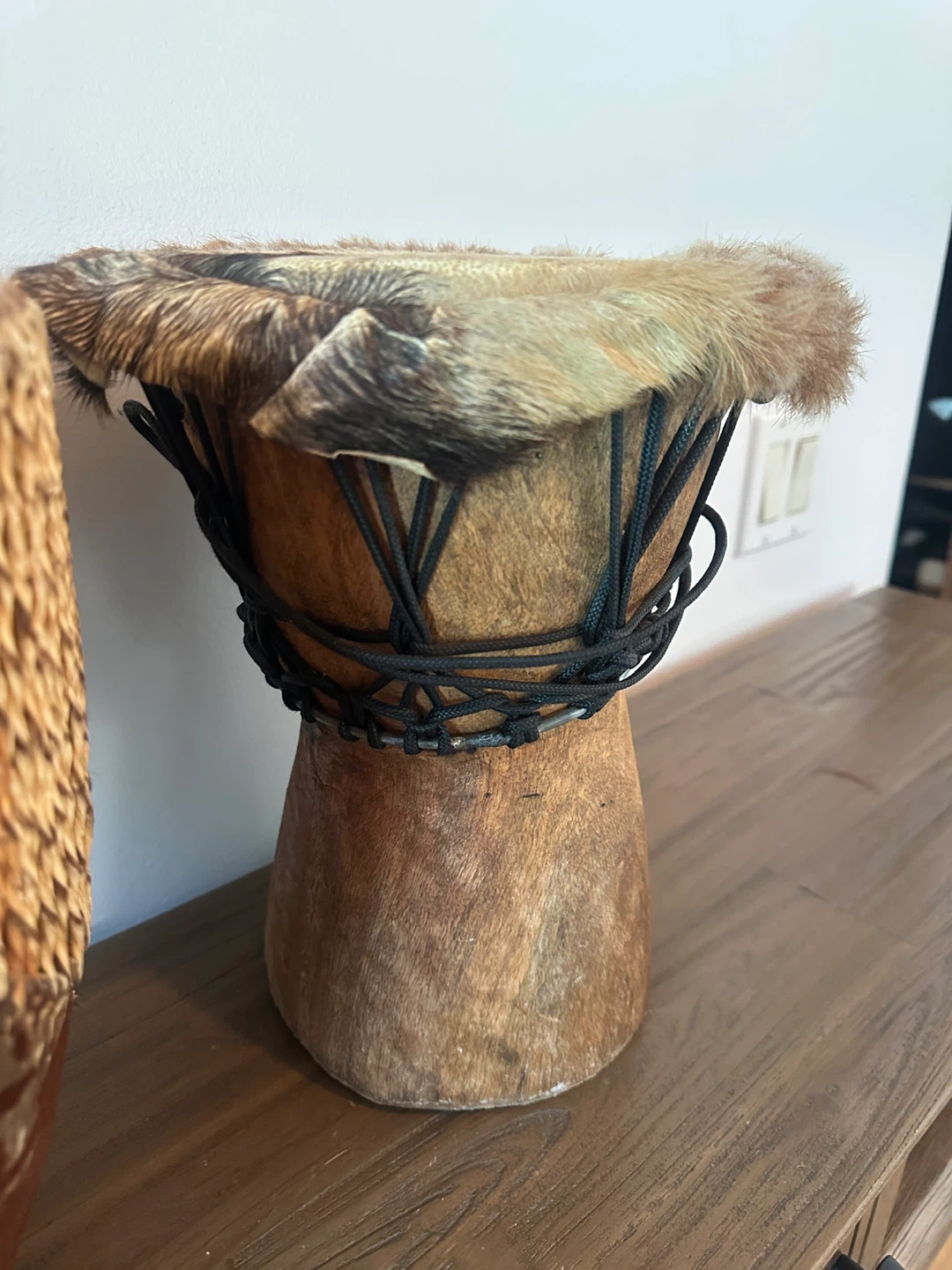 AUTHENTIC SMALL VINTAGE AFRICAN HAND DRUMS PERCUSSION MUSIC - photo 3