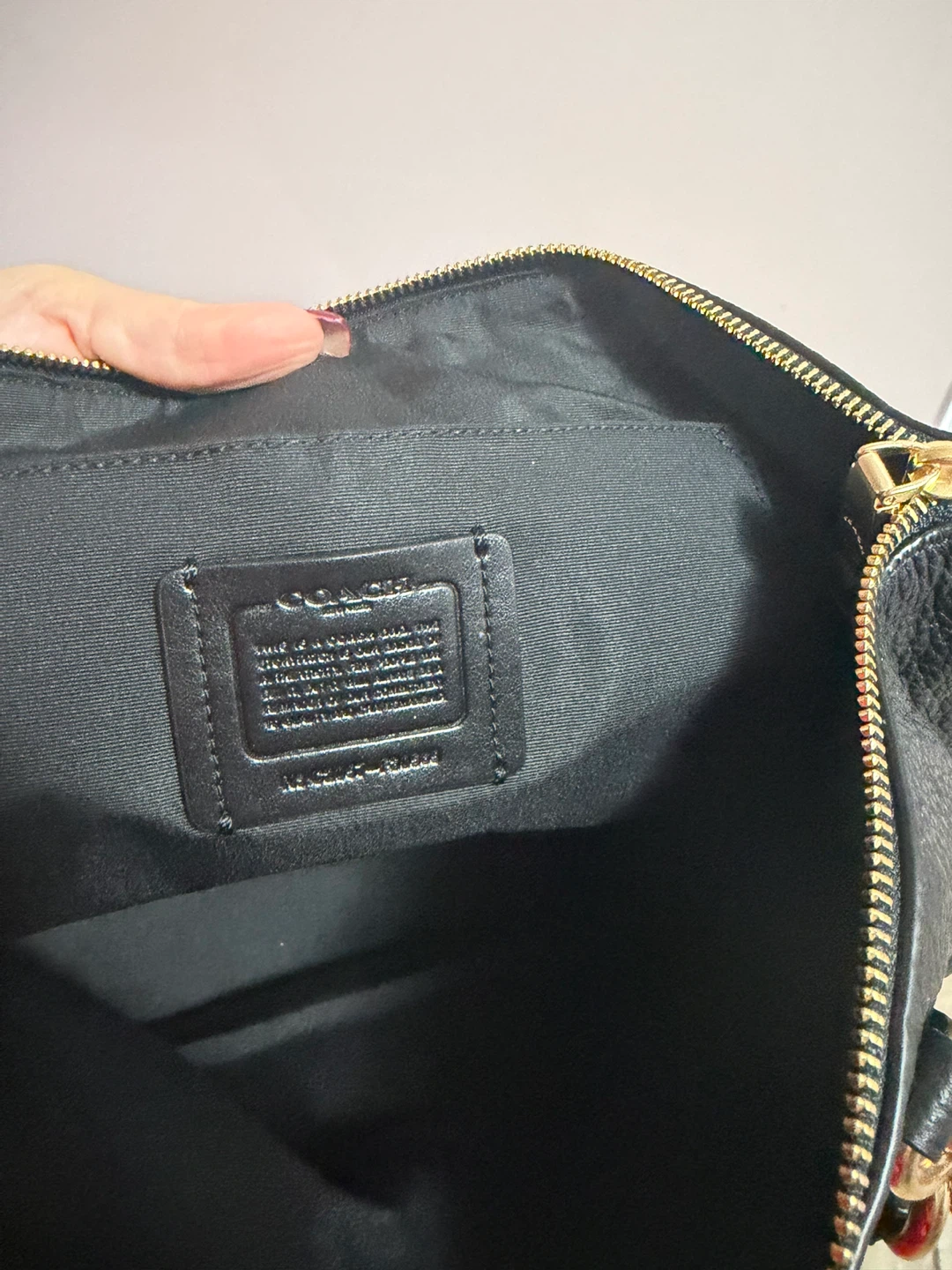Coach Black Leather Tote Handbag - photo 2