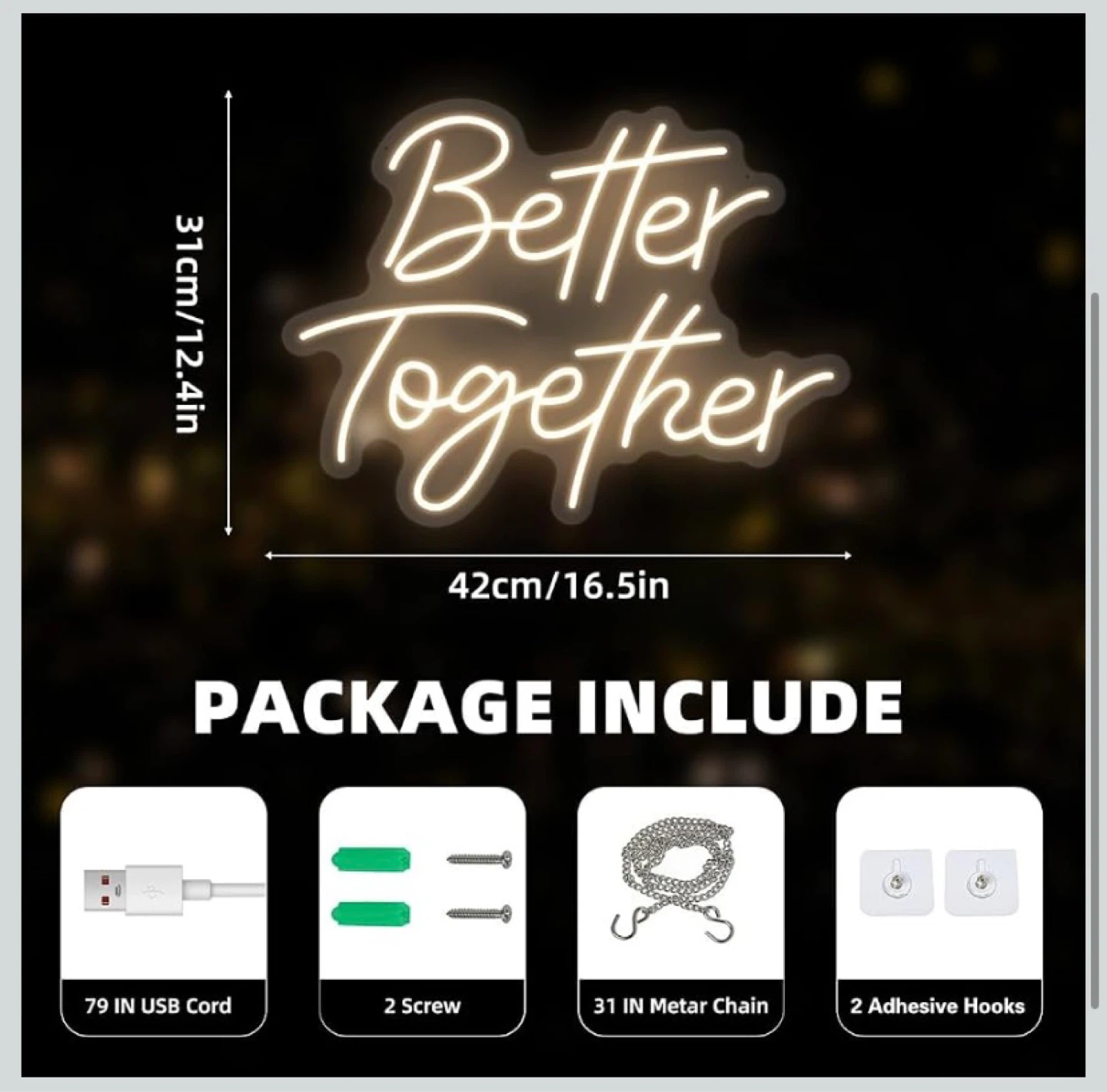 New Better Together LED Neon Sign - photo 2