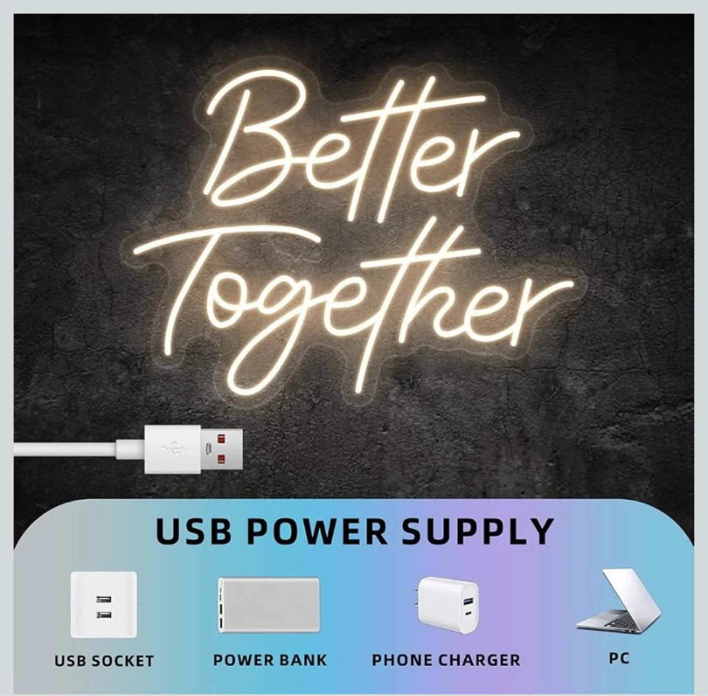 New Better Together LED Neon Sign - photo 3