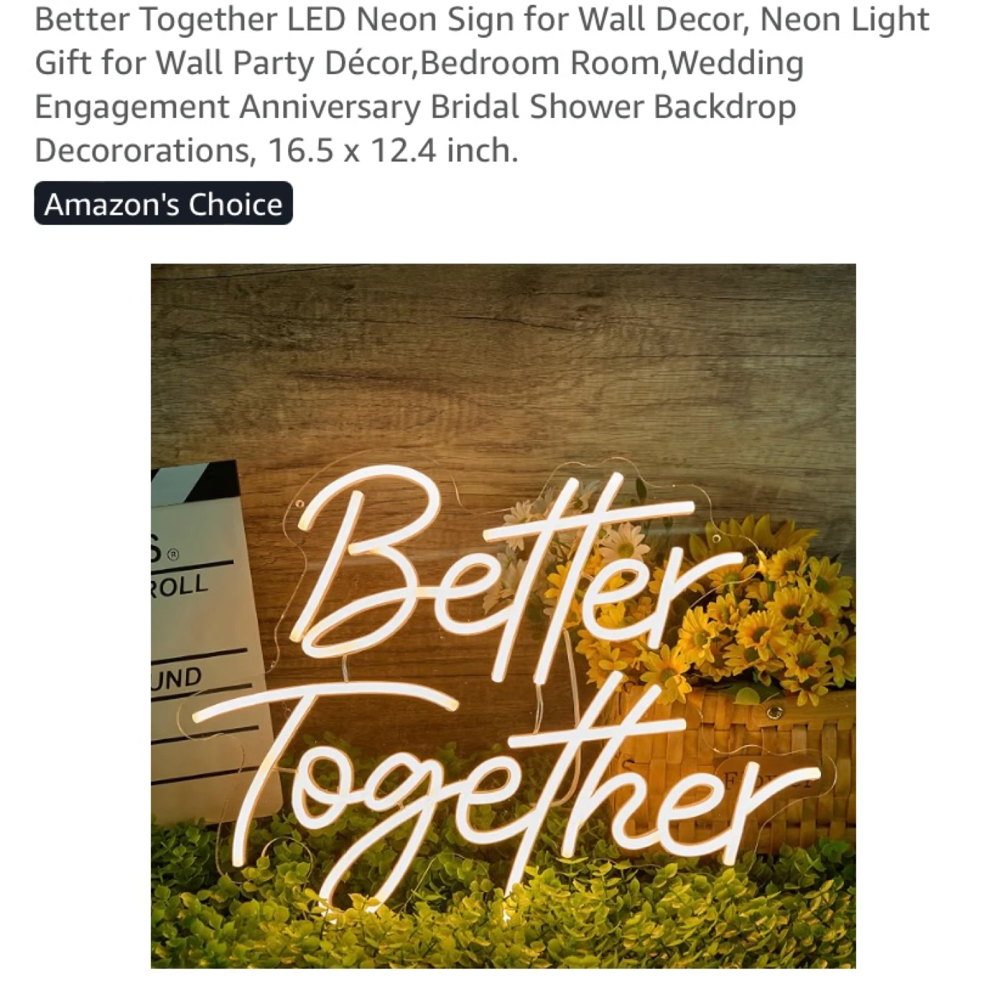 New Better Together LED Neon Sign