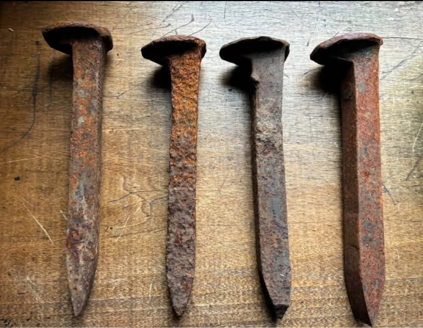 $2 Iron forged metal metalwork railway railroad nail train