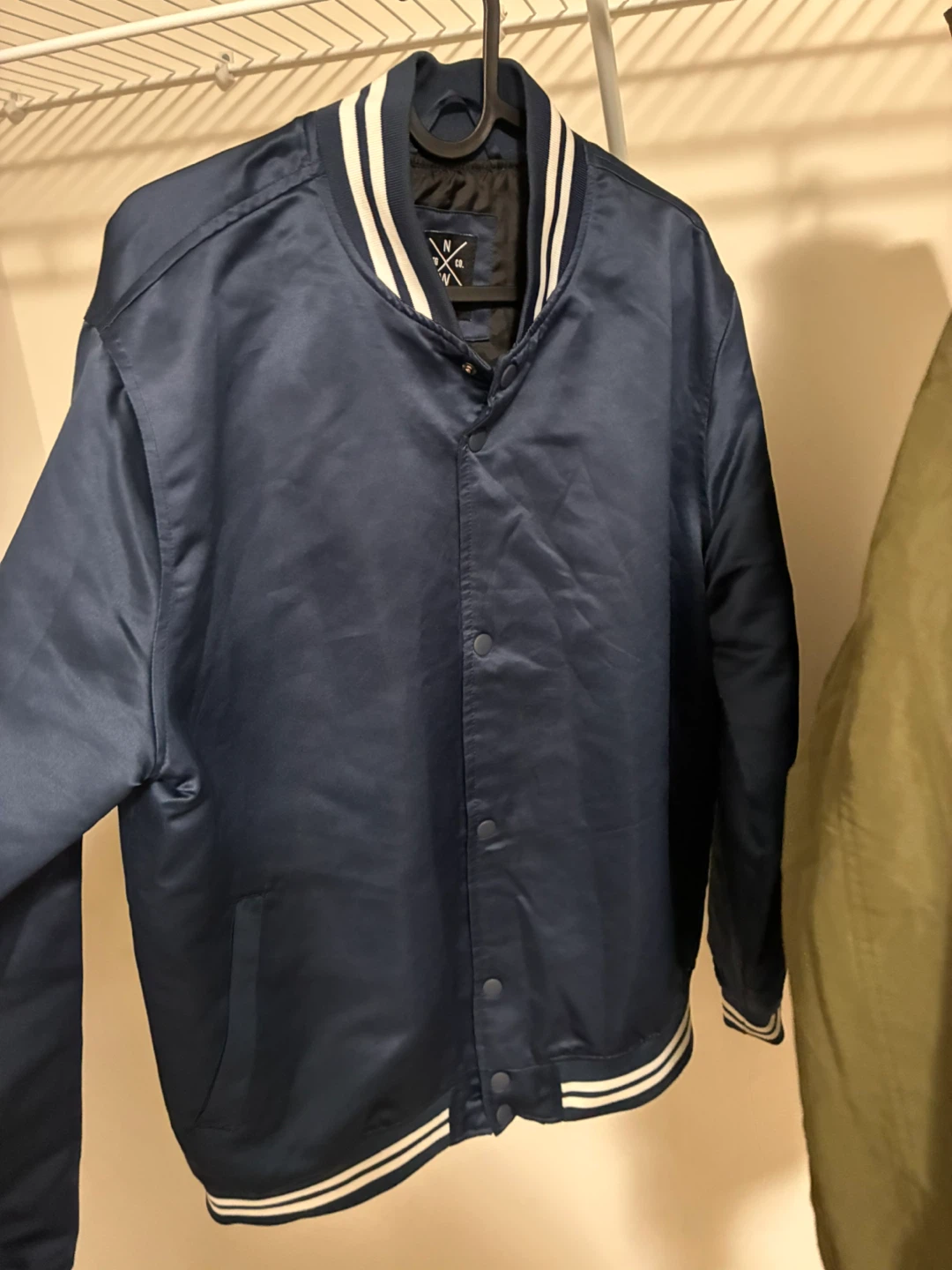 Navy Blue and green Bomber Jackets