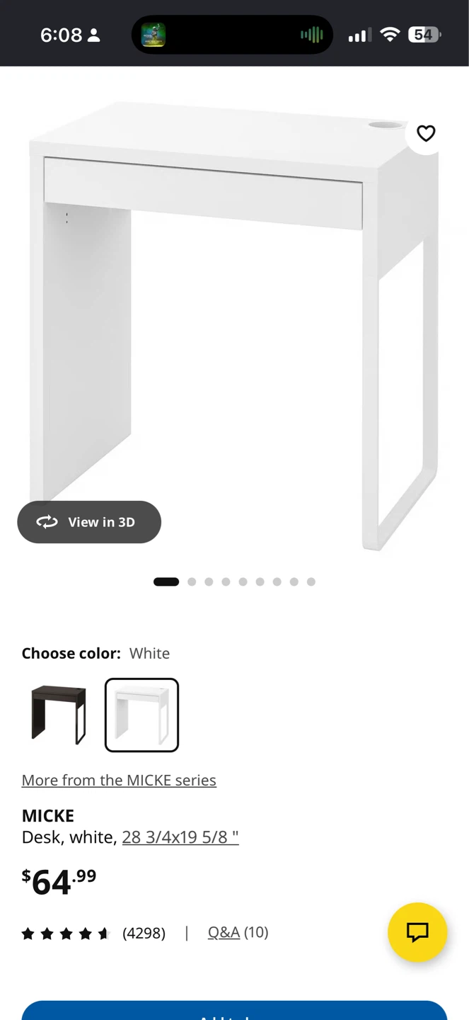 IKEA MICKE Desk with cable organizer and headphone holder - photo 5