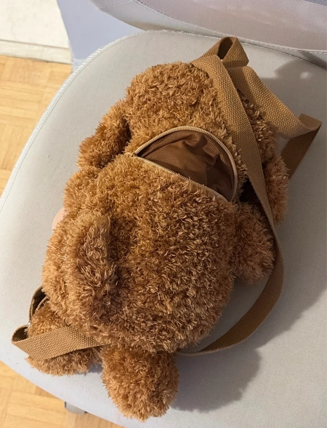 Brown poodle Plush Backpack - photo 2