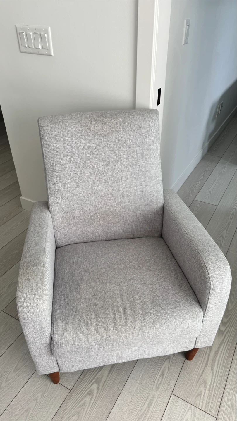 Light Grey Fabric Sofa and Armchair Set - photo 3
