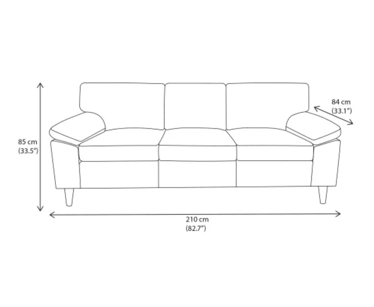 Light Grey Fabric Sofa and Armchair Set - photo 4