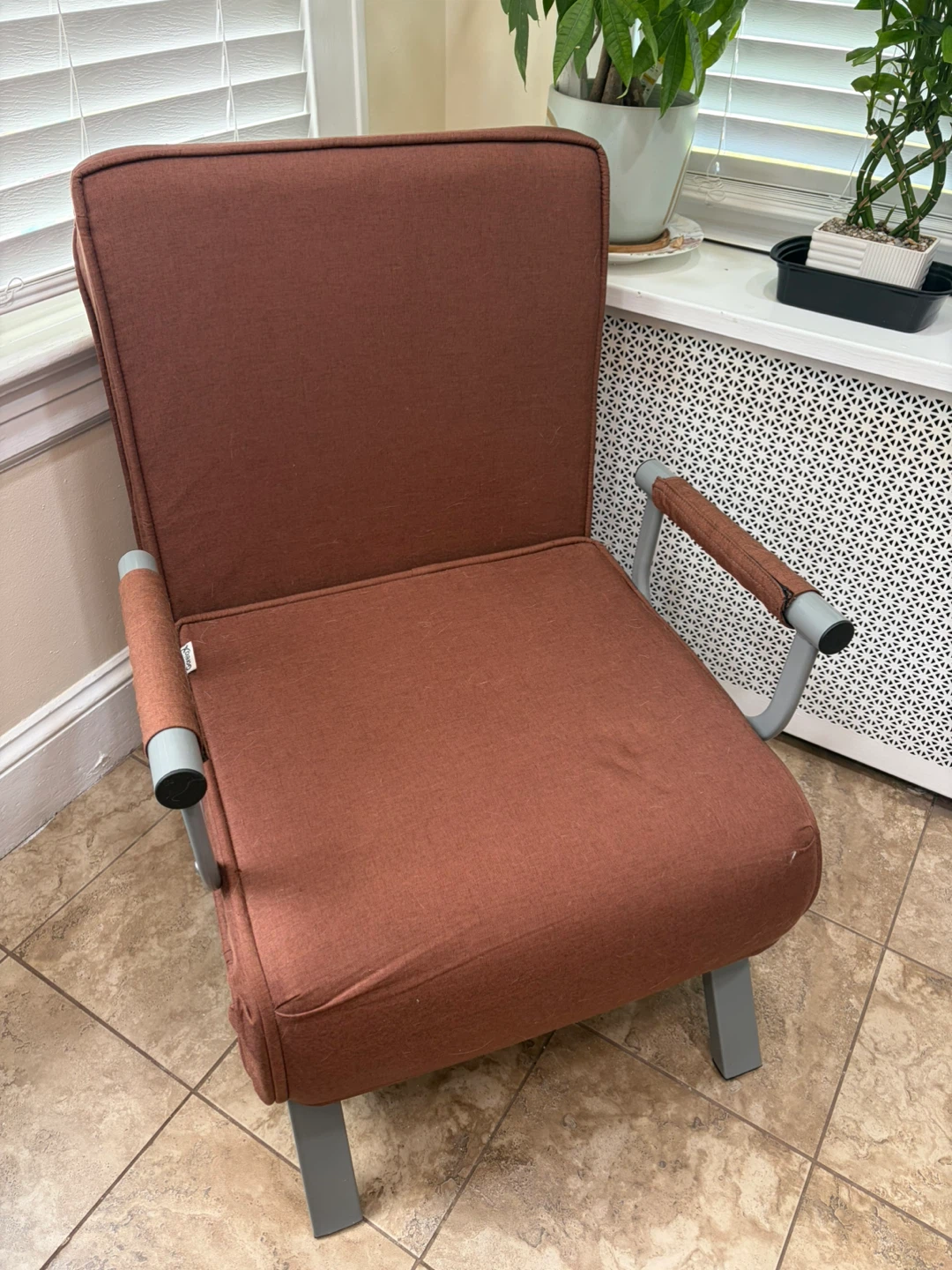 Brown Convertible Chair/Chaise Lounge - photo 2