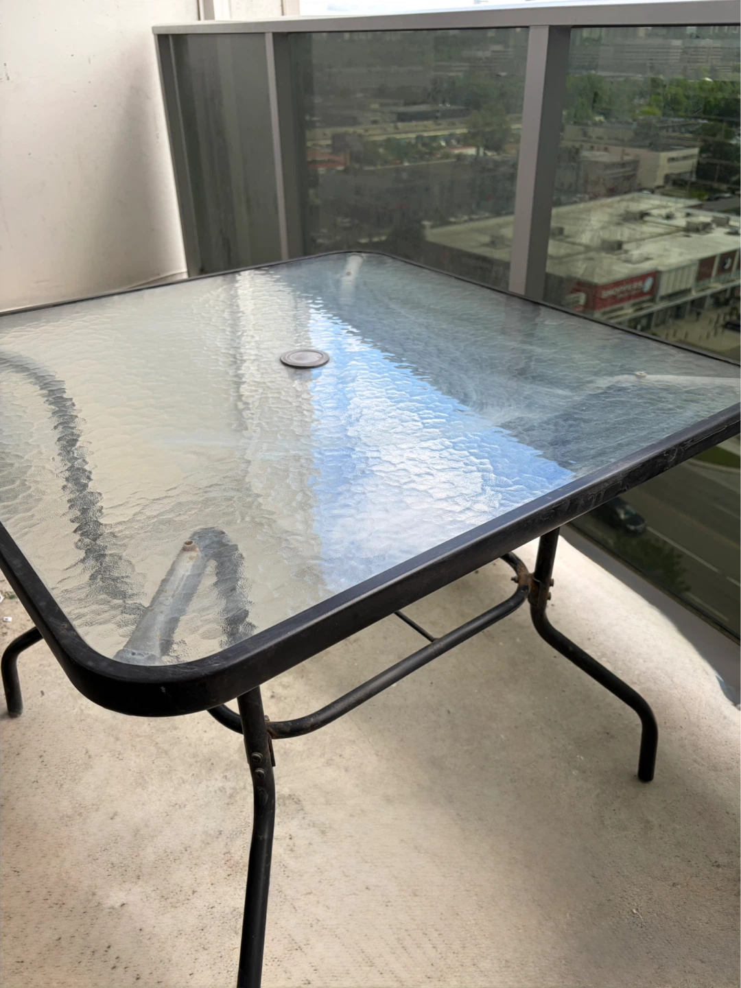 Glass Top Patio Table