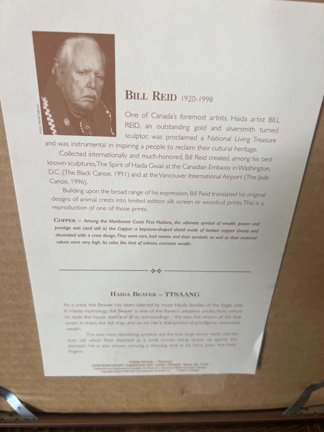 Bill Reid Haida Beaver "TTSAANG" Framed Print - photo 3