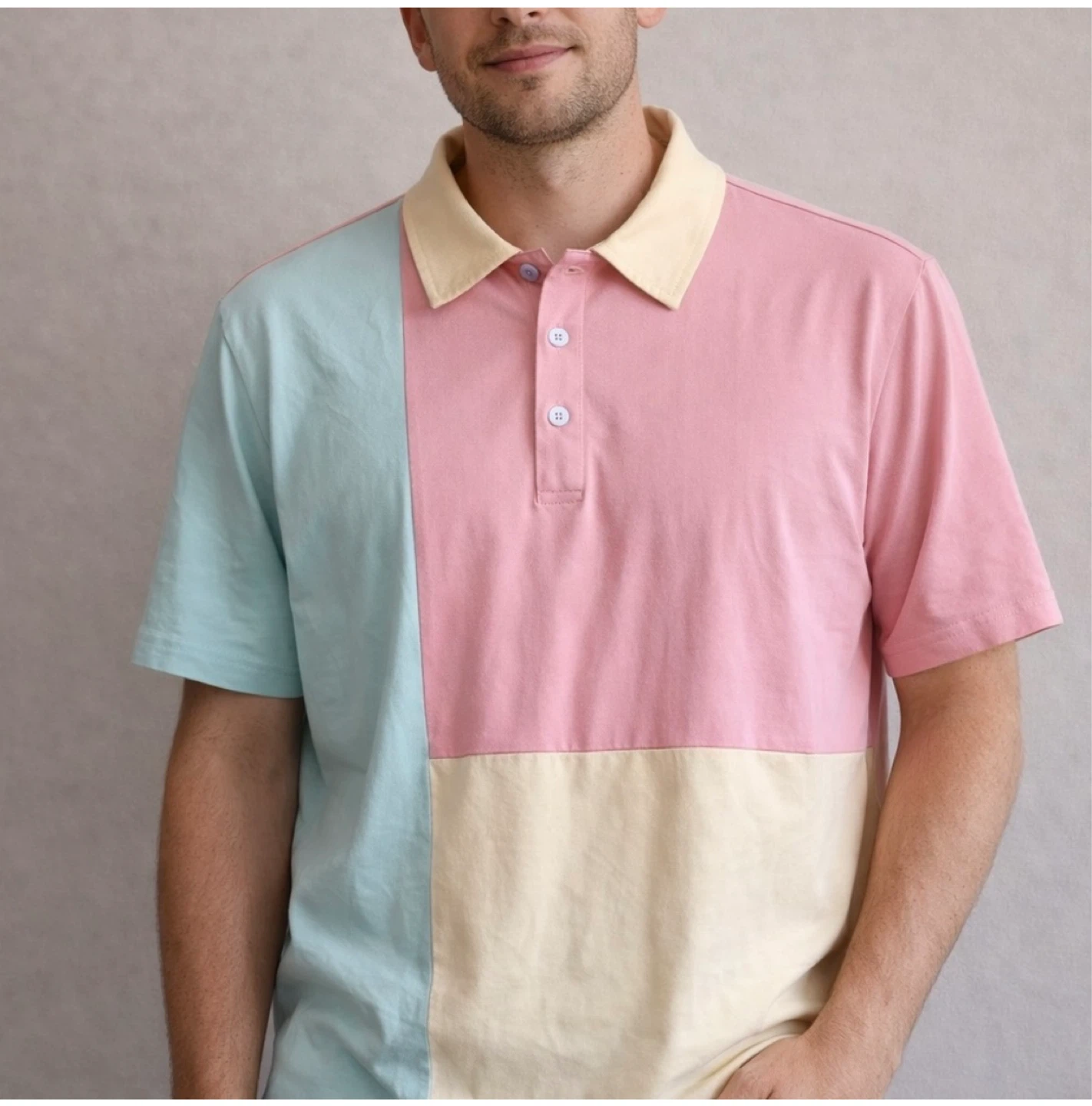 Colour Block Polo Shirt