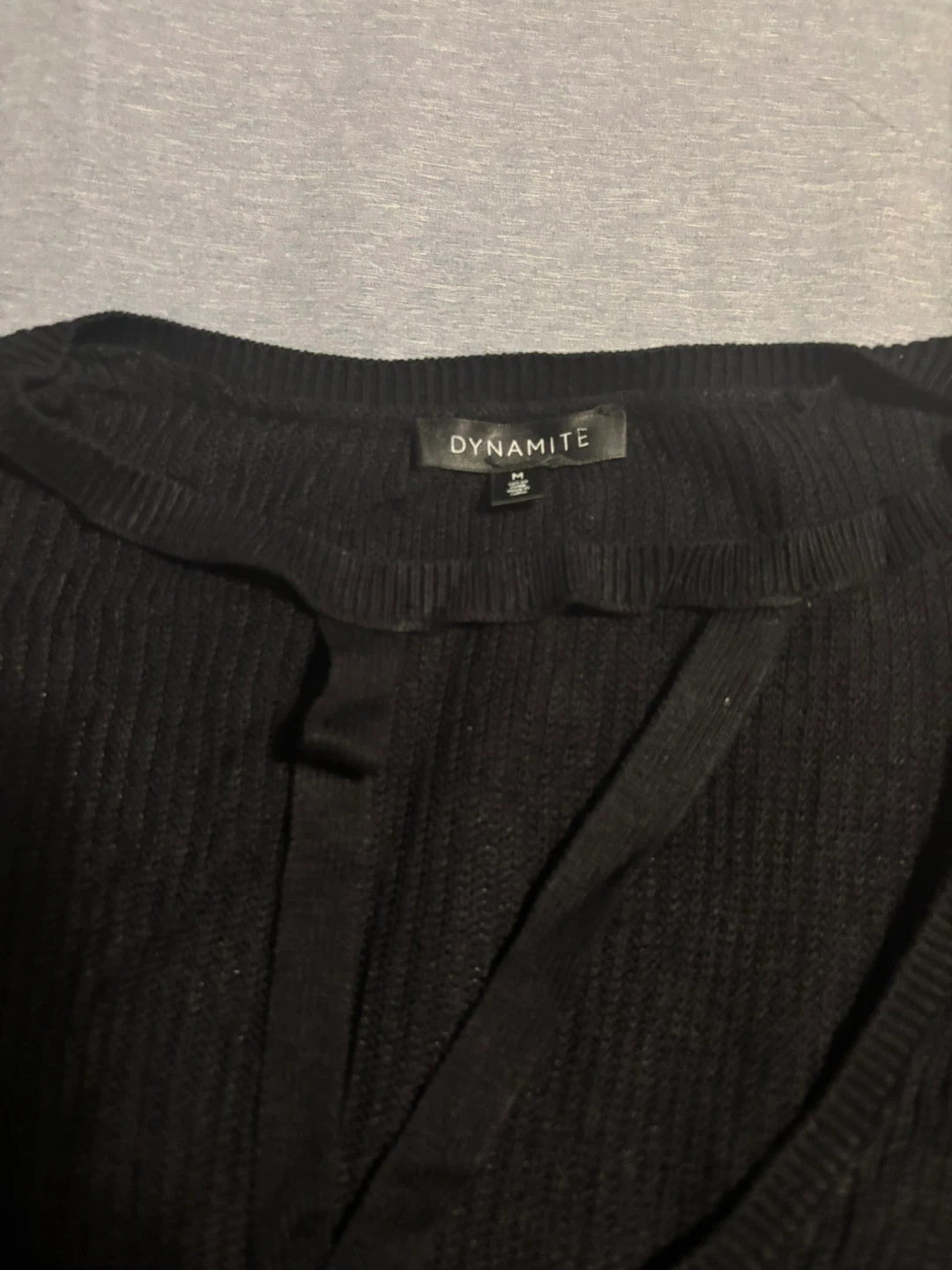 Dynamite Black V-Neck Long Sleeve Top - photo 2