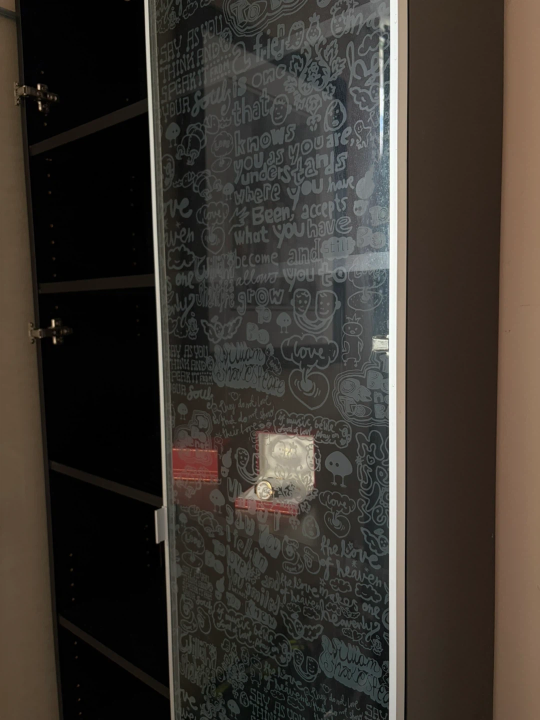 Black luxury Wardrobe with Decorative Door - photo 2