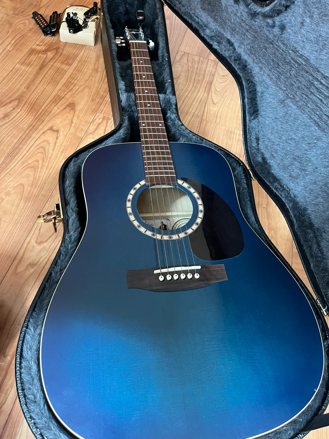 Art and Lutherie acoustic guitar with hard shell case