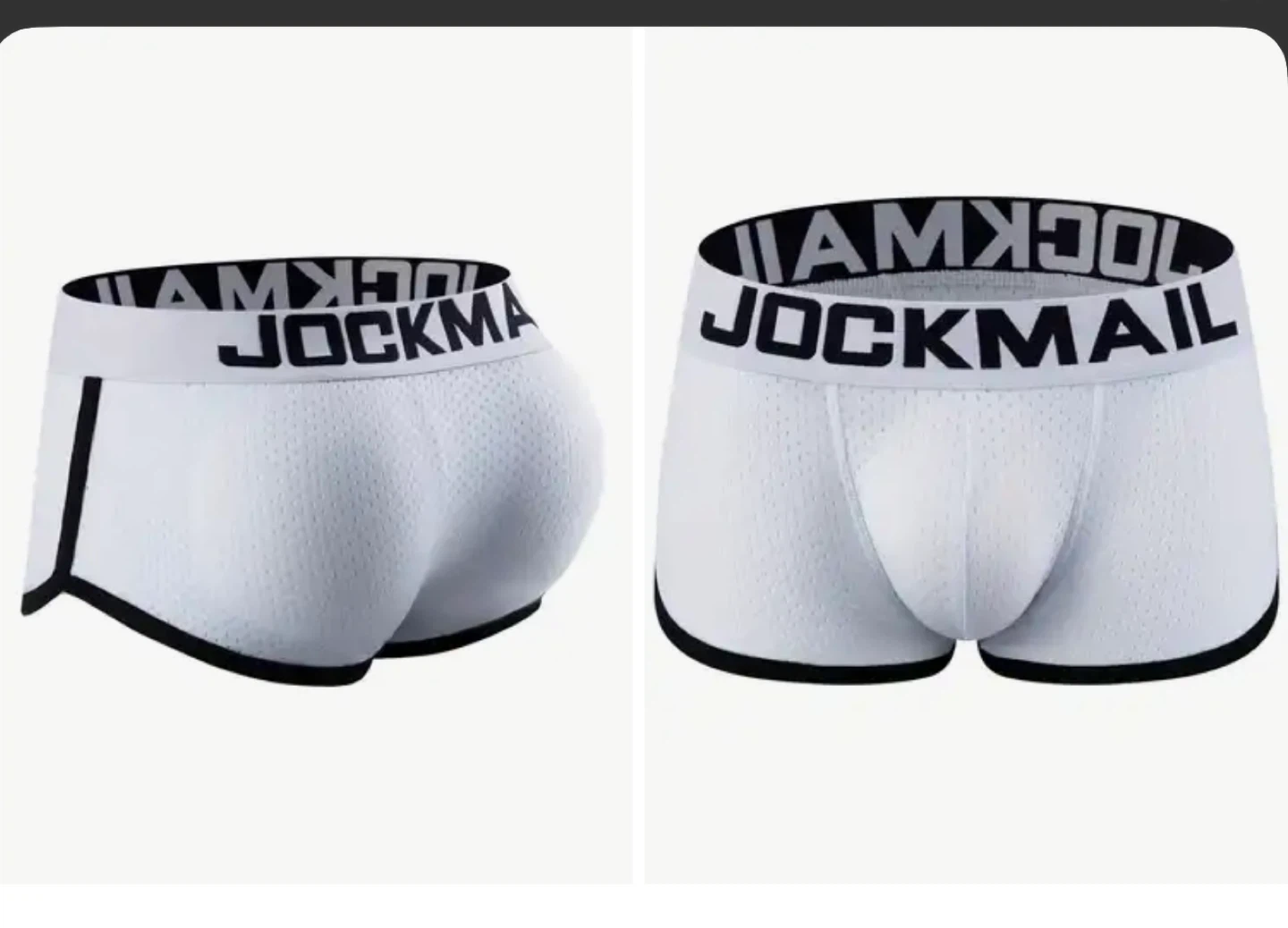 Jockmail White Mesh Boxer Briefs