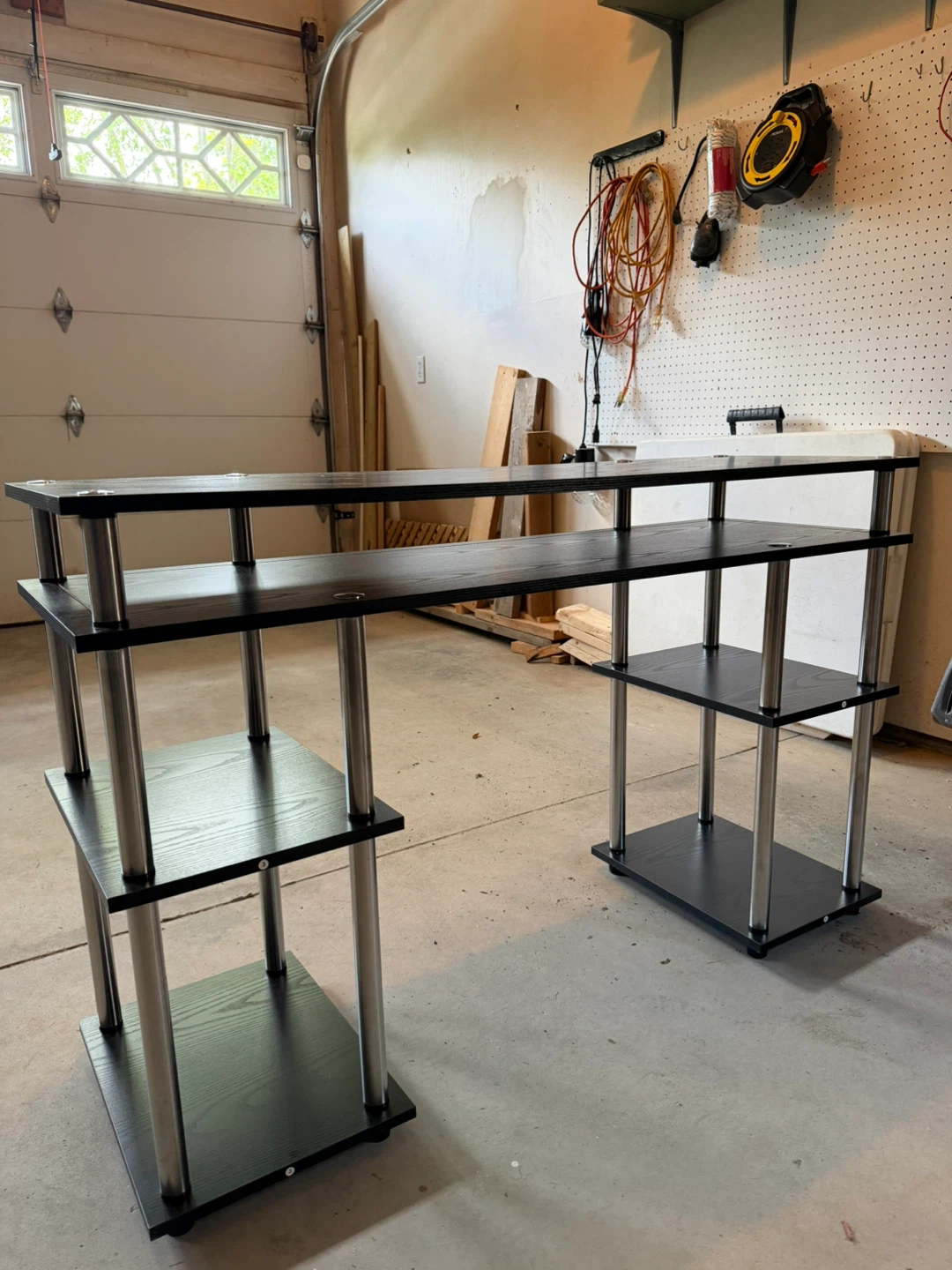 Black 3-Tier Modern Desk - photo 2