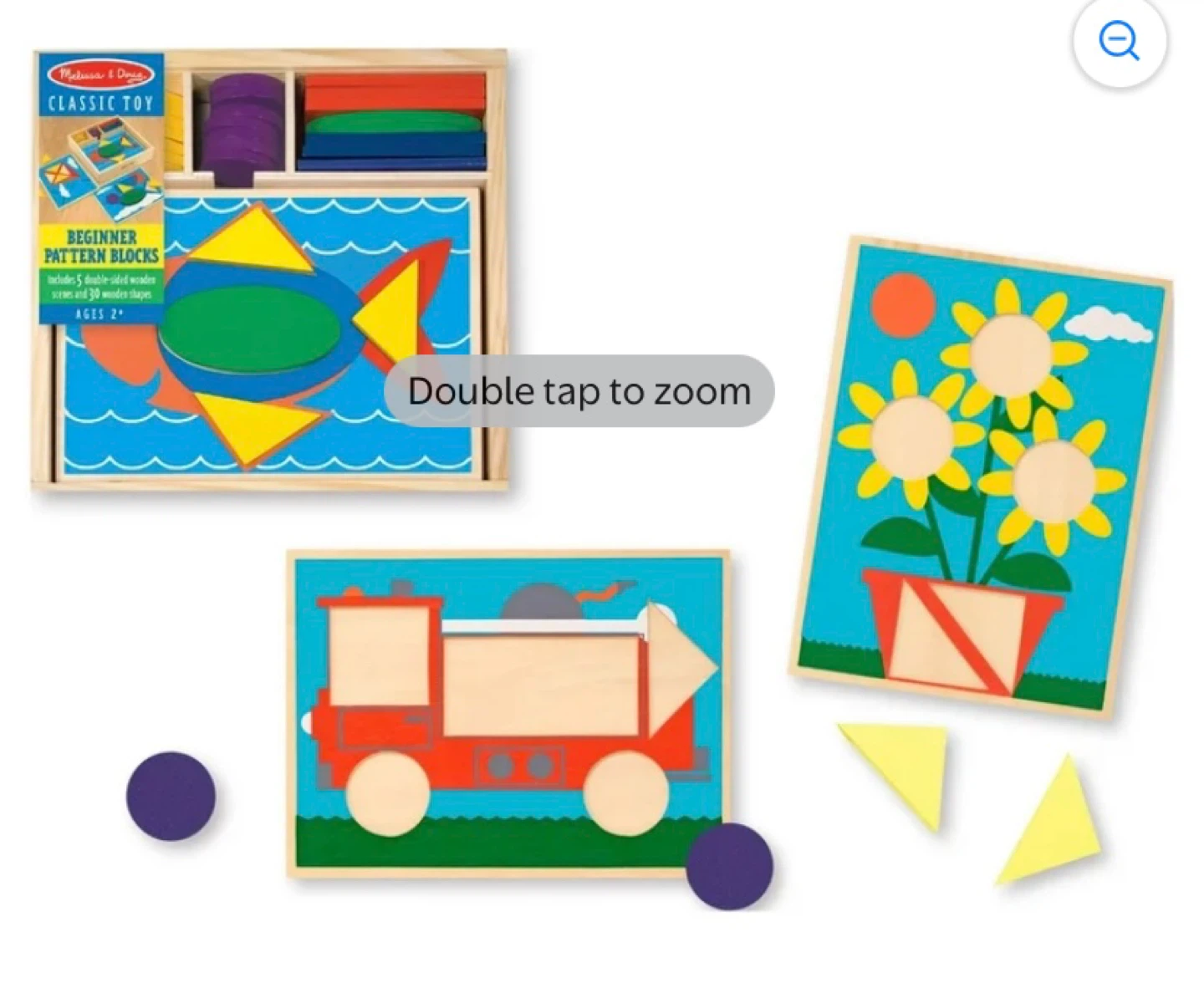 Melissa & Doug Wooden Pattern Blocks Educational Toy Puzzle - photo 3