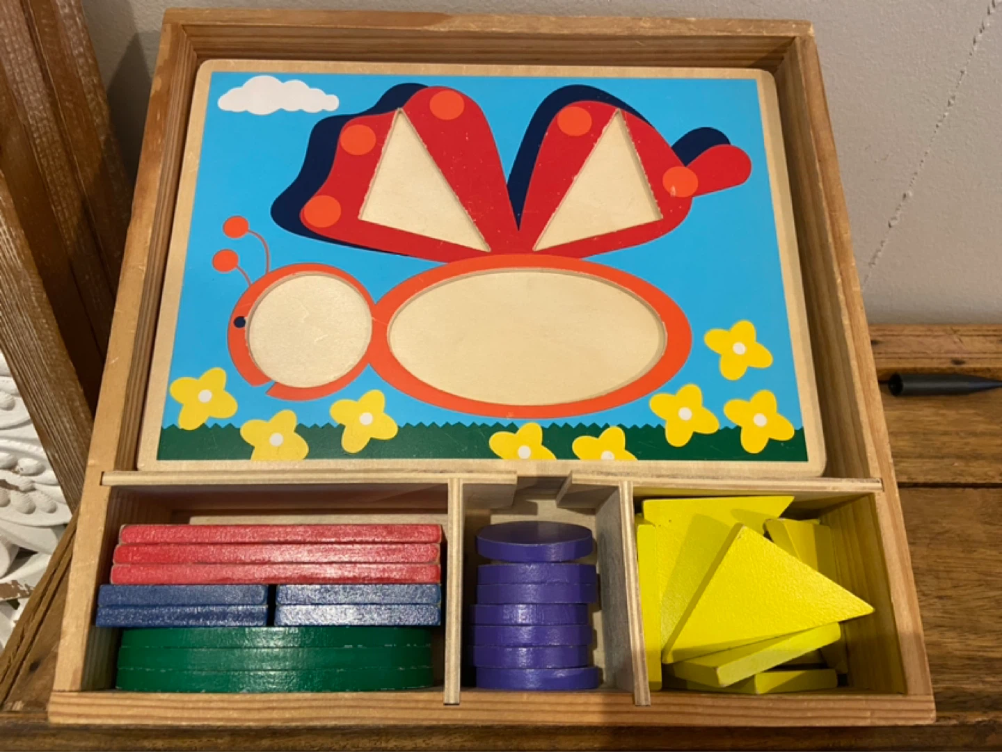 Melissa & Doug Wooden Pattern Blocks Educational Toy Puzzle - photo 2